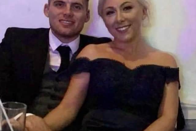 Jordan Sinott and partner Kelly Bossons.