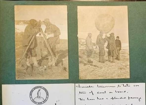 Letters from Derbyshire meteorologist Sir George Simpson with photos of the balloon experiments.