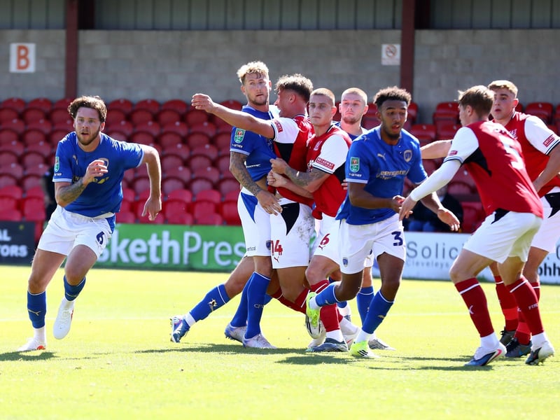 Chesterfield tussle with Fleetwood Town in Saturday's season opener