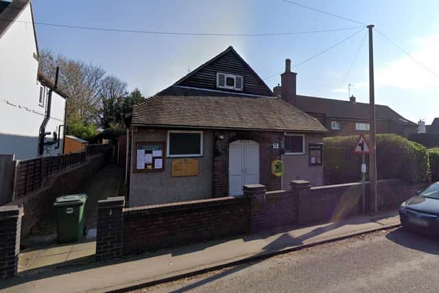 Kilburn Village Hall in Church Street, Kilburn. Image from Google.
