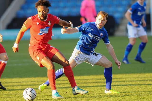 Alex Whittle and Adi Yussuf, both now of Chesterfield, are cup-tied for Town's FA Trophy game at Aldershot on Saturday.