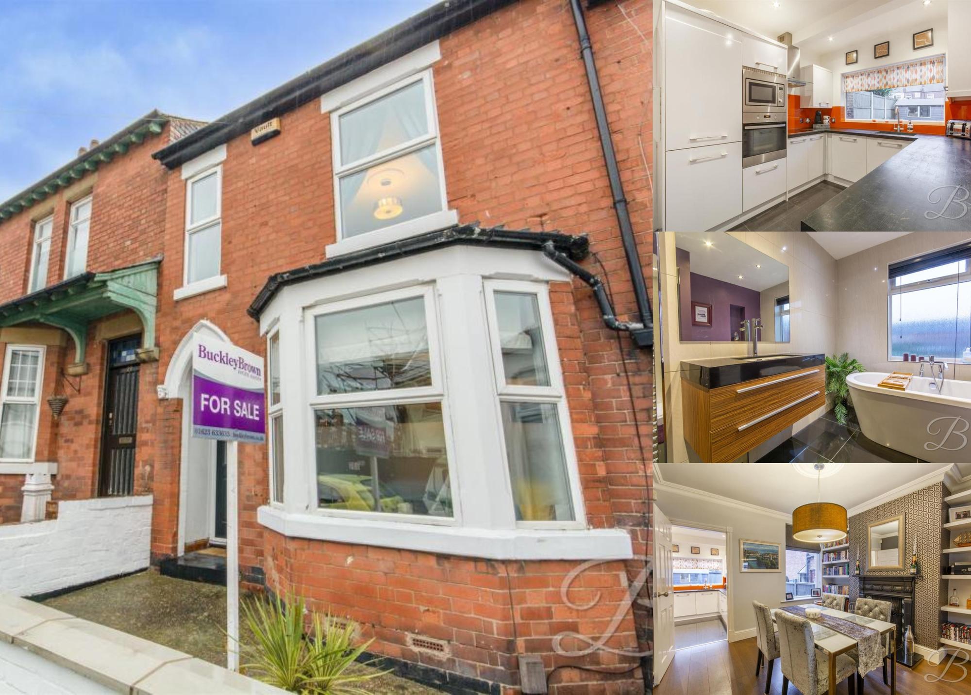 The house on Cavendish Street, Mansfield, is on the market for £130K.