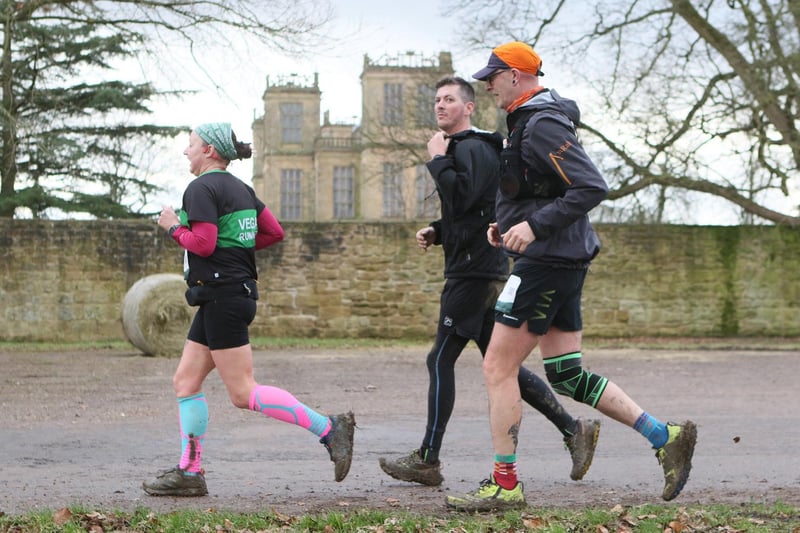 Runners taking part in the Hardwick Hobble around the Hardwick Hall Estate