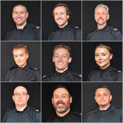 Nine of the 19 new special constables who have completed their training.