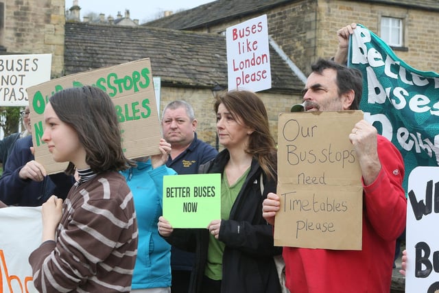 The protest was organised by Better Buses Derbyshire - residents' coalition calling to improve buses in Derbyshire. This is a part of a national Campaign for Better Buses supported by the National Pensioners Convention, local bus campaigners, trade unions and climate groups.