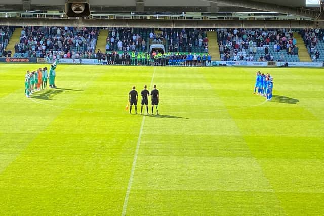 A minute's silence for the Queen was held before kick-off.