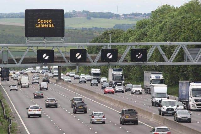 The M1 in Derbyshire. Picture for illustrative purposes only.