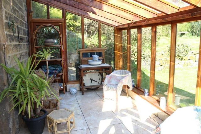 Enjoy looking at the garden in all seasons from the comfort of the conservatory.
