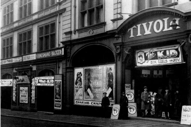 The Tivoli Cinema, Norfolk Street, showing The Kid, starring Charlie Chaplin, 1921. Ref no: v00238