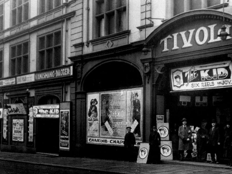 The Tivoli Cinema, Norfolk Street, showing The Kid, starring Charlie Chaplin, 1921. Ref no: v00238