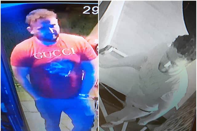 Police have released pictures of two men they want to speak to after an alleged assault in Chesterfield.
