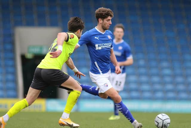 George Carline scored his first Chesterfield goal in the win against Bromley.