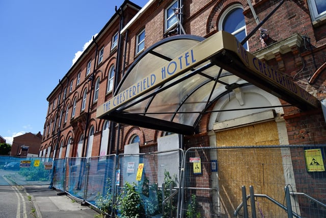 Demolition starts on The Chesterfield Hotel.