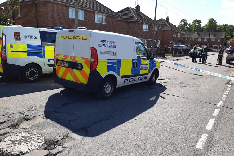 The scene of the police investigation in Cantley today