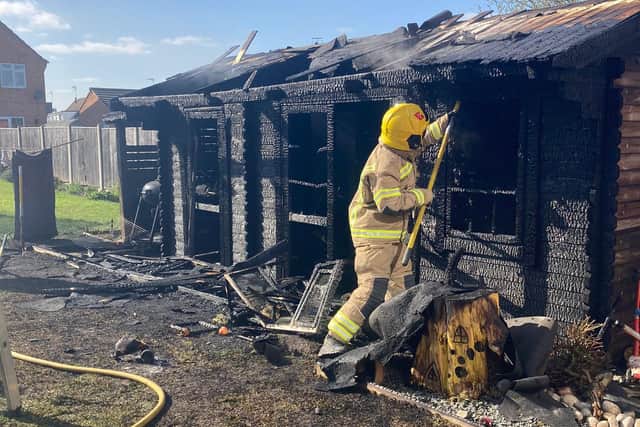 Sarah's cabin burnt down after a devastating electrical fire in March