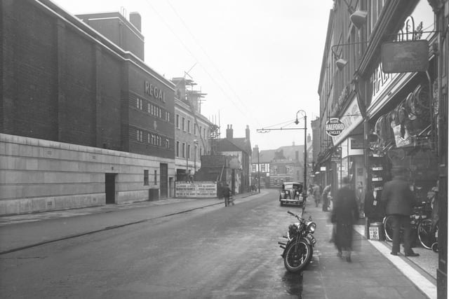 Cavendish Street. Chesterfield, with the Regal theatre. 1930’s