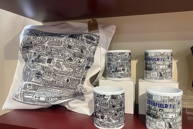 Dave Draws is a freelance illustrator, originally from Chesterfield, known for his cartoonish style doodle maps. Prints, mugs and bags dispaying his artwork can also be purchased from the Chesterfield Visitor Information Centre.
Prices: Dave Draws: 40cm x 30cm Prints - £30, Mugs - £15, Bags - £12