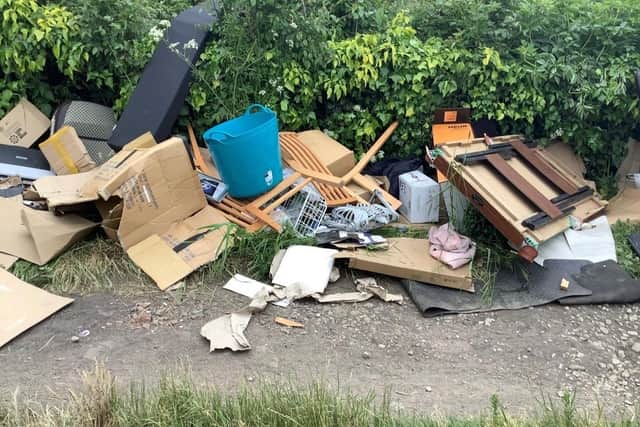 The resident’s waste was fly-tipped in Shirland. Photo: NEDDC