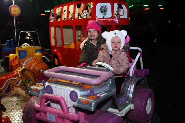 Leah Billycold and Lexi-Moe Billycold rode the jeep in 2017 at the Chesterfield bonfire