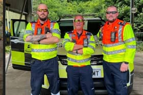 The four traffic officers who have taken part in the trips, from left, Aidan Dean, Alex Brown, John Cray and Tyler Bond.