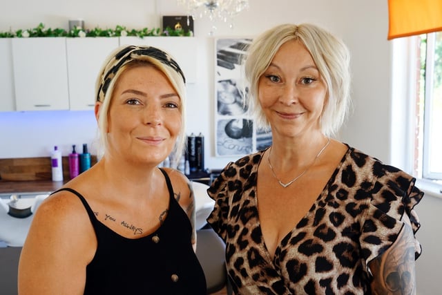 Gee Lakin and Bekah Brown. of GigiBrowns Hairdressing, 26 Park Road, Chesterfield.