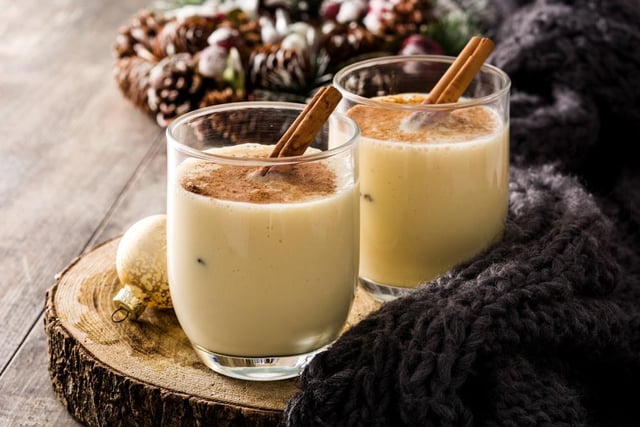 Eggnog follows closely behind, taking the second spot in the battle of the nation’s favourite festive tipples (Photo: Shutterstock)