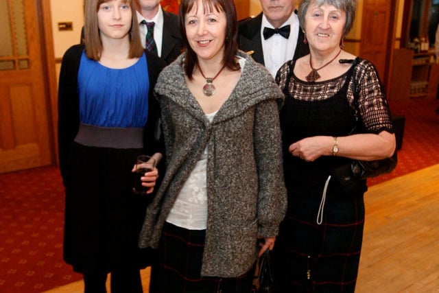 L-R-Megan, Colin, Wendy, Harry and Nancy Hunter at the Doncaster Caledonian Society's annual Burns Night celebration in 2010