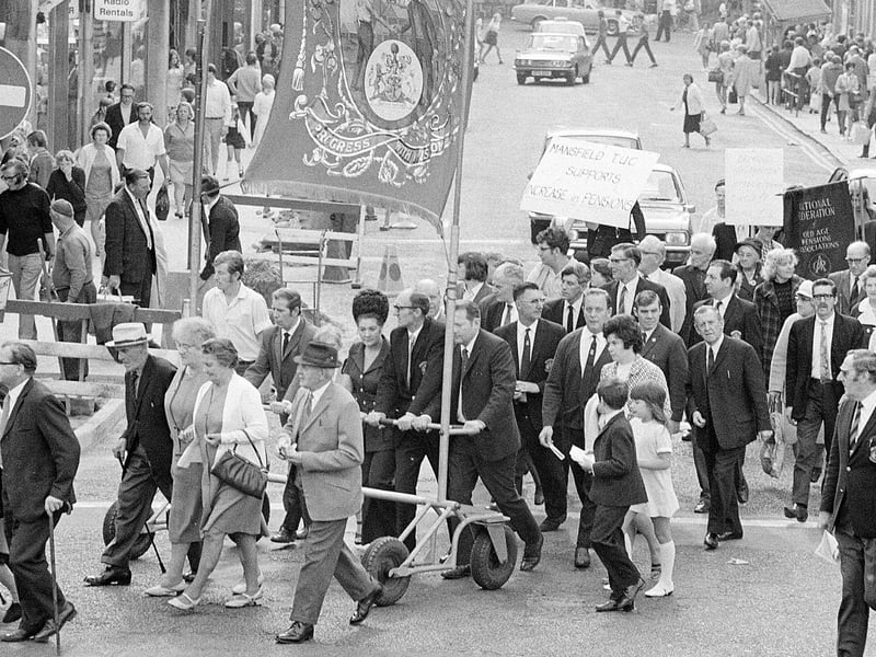 Mansfield pensions' protest from 1971