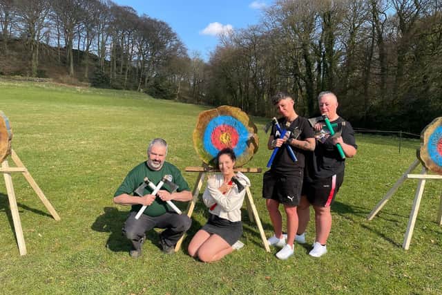 Dave Nolan has set up an axe throwing group in the High Peak.