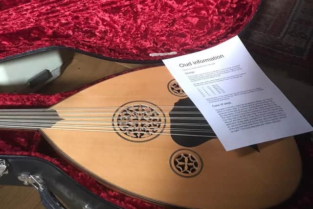 A lute is a plucked stringed musical instrument.