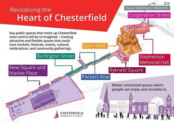 Detailed planning to transform key public spaces is now well underway, and includes Market Place, New Square, Corporation Street, Rykneld Square and Burlington Street – plus improvements that have already been carried out on Packers Row.