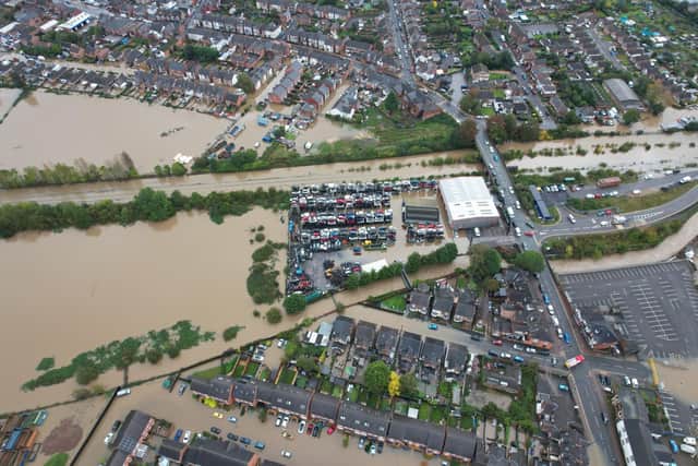 Other parts of Derbyshire were badly affected too with Sandiacre submerged after flooding. (Credit: Harvey Morgans, SWNS).