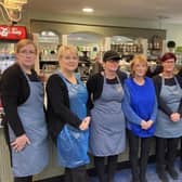 Some of the Ramblers Coffee Shop and Cafe staff. Left to right: Helen Woodruffe, Heln Newman (assistant), Wendy Harrison (deputy manager), Margaret Brown (assistant), Sharon Brunellschi (assistant) and Alison Counsell (owner/manager).