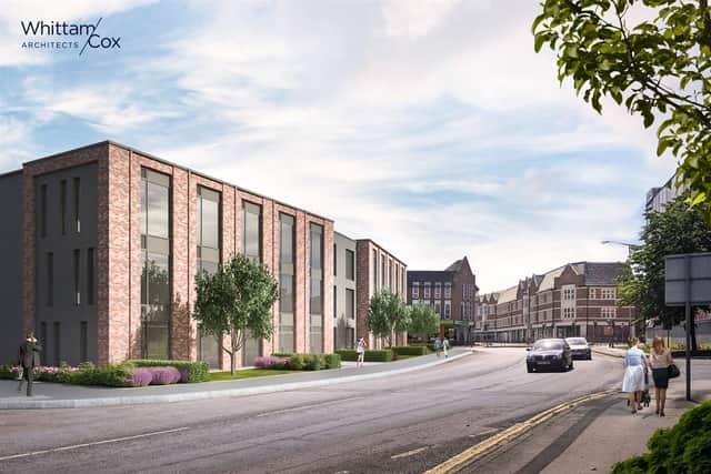 An artist's impression, released by Whittam Cox Architects, of the Northern Gateway enterprise centre in Chesterfield.