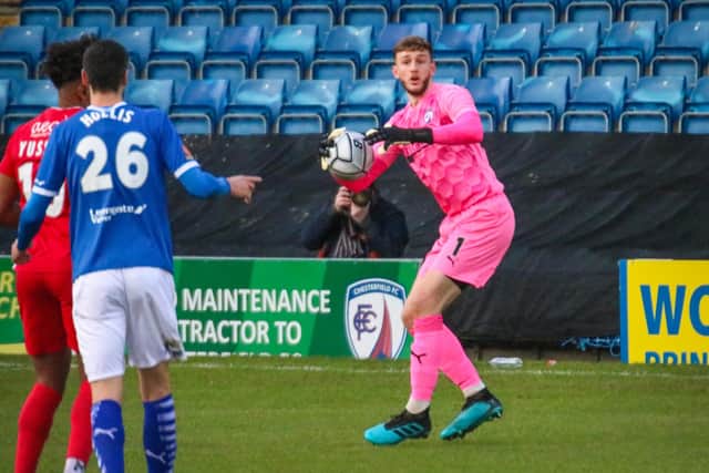 Goalkeeper Adam Przybek, pictured, was left out for the win against Notts County and replaced by debutant Grant Smith. Picture: Michael South.