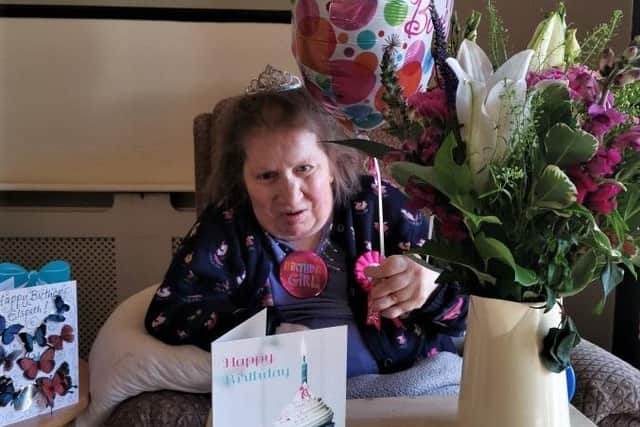 Elspeth Hodgson was indundated with cards and gifts on her 67th birthday.