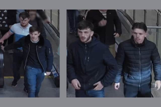 Officers are appealing for help to identify four men they would like to speak to in connection with a theft at a Chesterfield Tesco store.