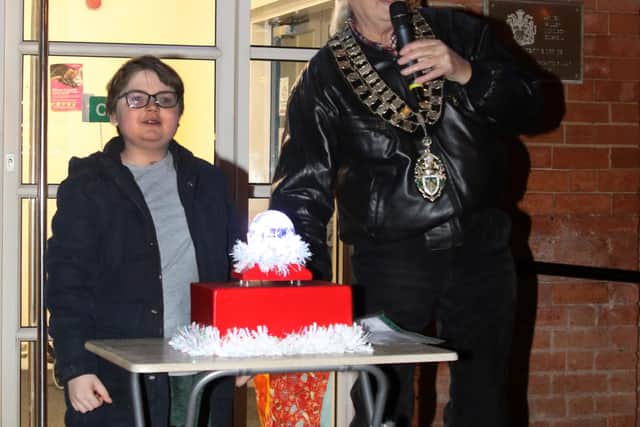 Kori was given the honour of turning on the Christmas lights in Ripley last year (picture from Eric Gregory / Ripley Town Council).