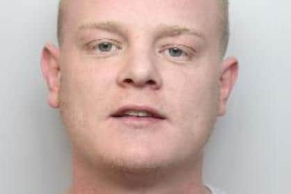 Pictured is Stephen Dunford, aged 25, of Fellbrigg Road, Sheffield, who has been found guilty of attempted murder after the drive-by shooting of a 12-year-old boy.