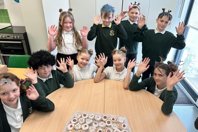 At Asterdale Primary School in Spondon members of the School Council had voted to make it Crazy Hair day, with pupils paying a pound to create crazy creations with their hair. By midday, council members Mark and Evelyn had already collected more than £100 in donations to send to Comic Relief.