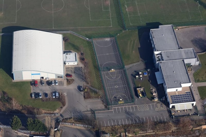 Floating over Mellish Sports Centre and Heathfield Primary School