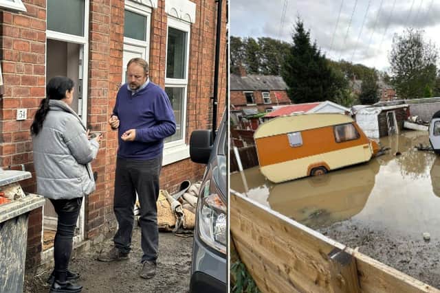 MP Toby Perkins has visited various areas across Chesterfield over the weekend, after Storm Babet left parts of the town after water.