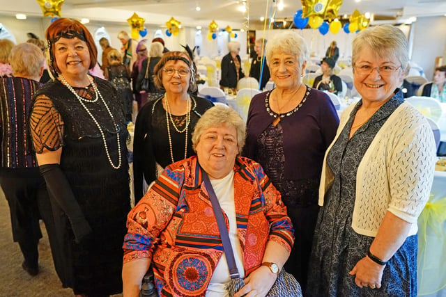 Inner Wheel district 22 celebrates 100 years of the association at the Hostess Restaurant. Members of the West Ashfield Inner Wheel.