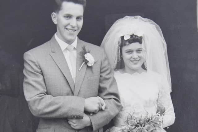 Arthur and Grace Wragg on their wedding day.
