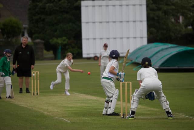 Cutthorpe's young cricketers in training.
