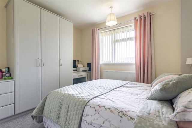 This second shot of bedroom number two shows there is space for a range of fitted furniture, including large wardrobes and also drawer units.