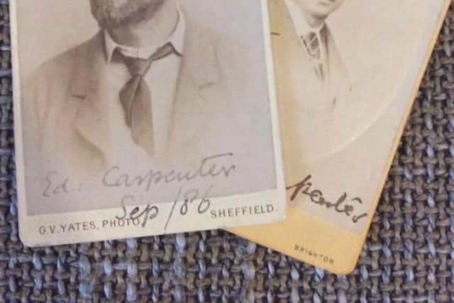 Signed photos of Edward Carpenter.