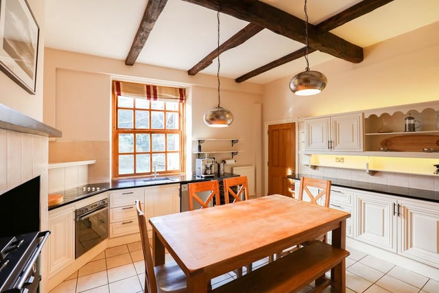 The traditional breakfast kitchen has enviable fixtures and fittings.