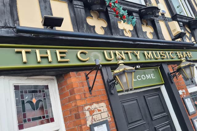 The County Music Bar's 'interesting' new signage.