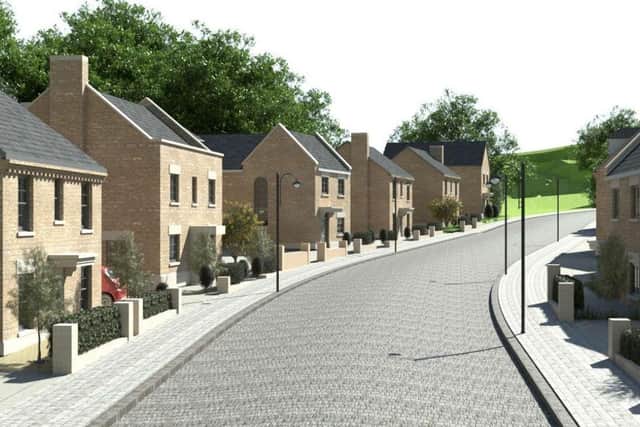 The proposed plans for homes in Hall Dale Quarry, Matlock.